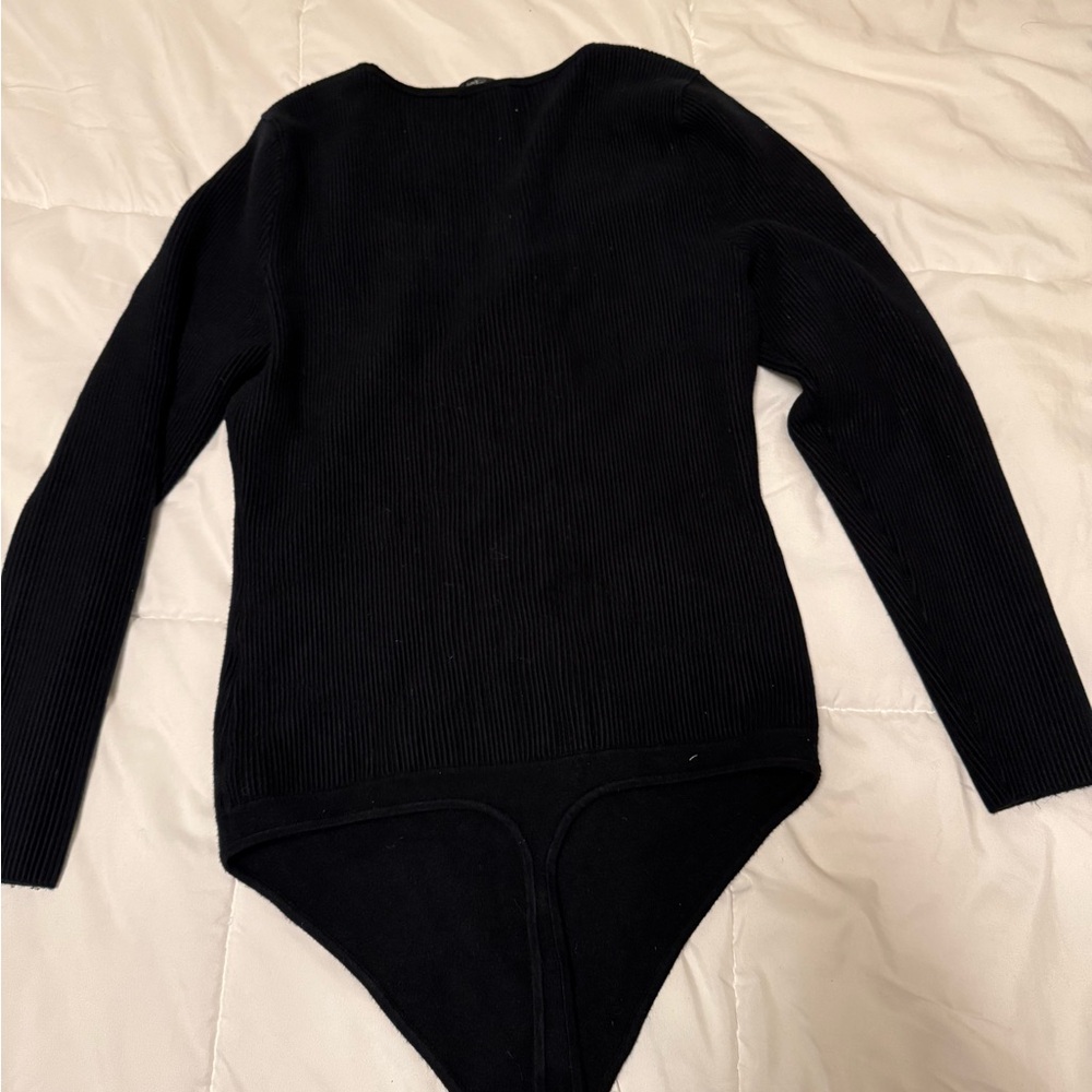 Abercrombie & Fitch black ribbed bodysuit